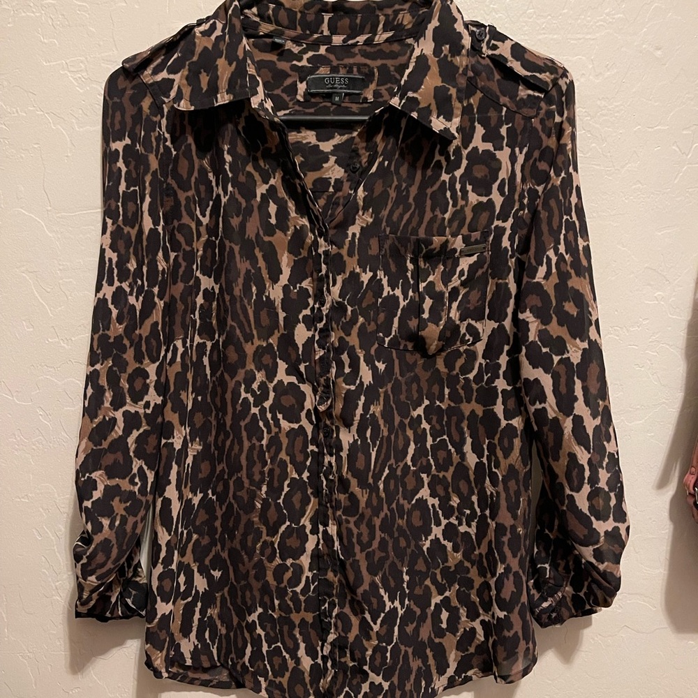 Guess, Cheetah-print blouse, M